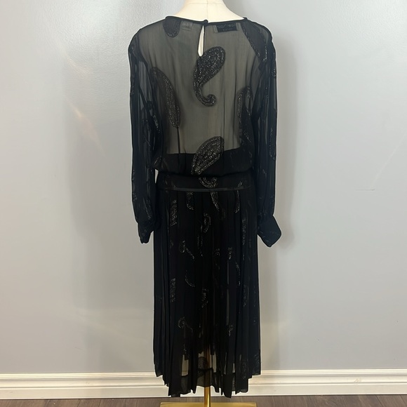 Albert Nipon Boutique Vintage Sheer Black Dress - Picture 12 of 17